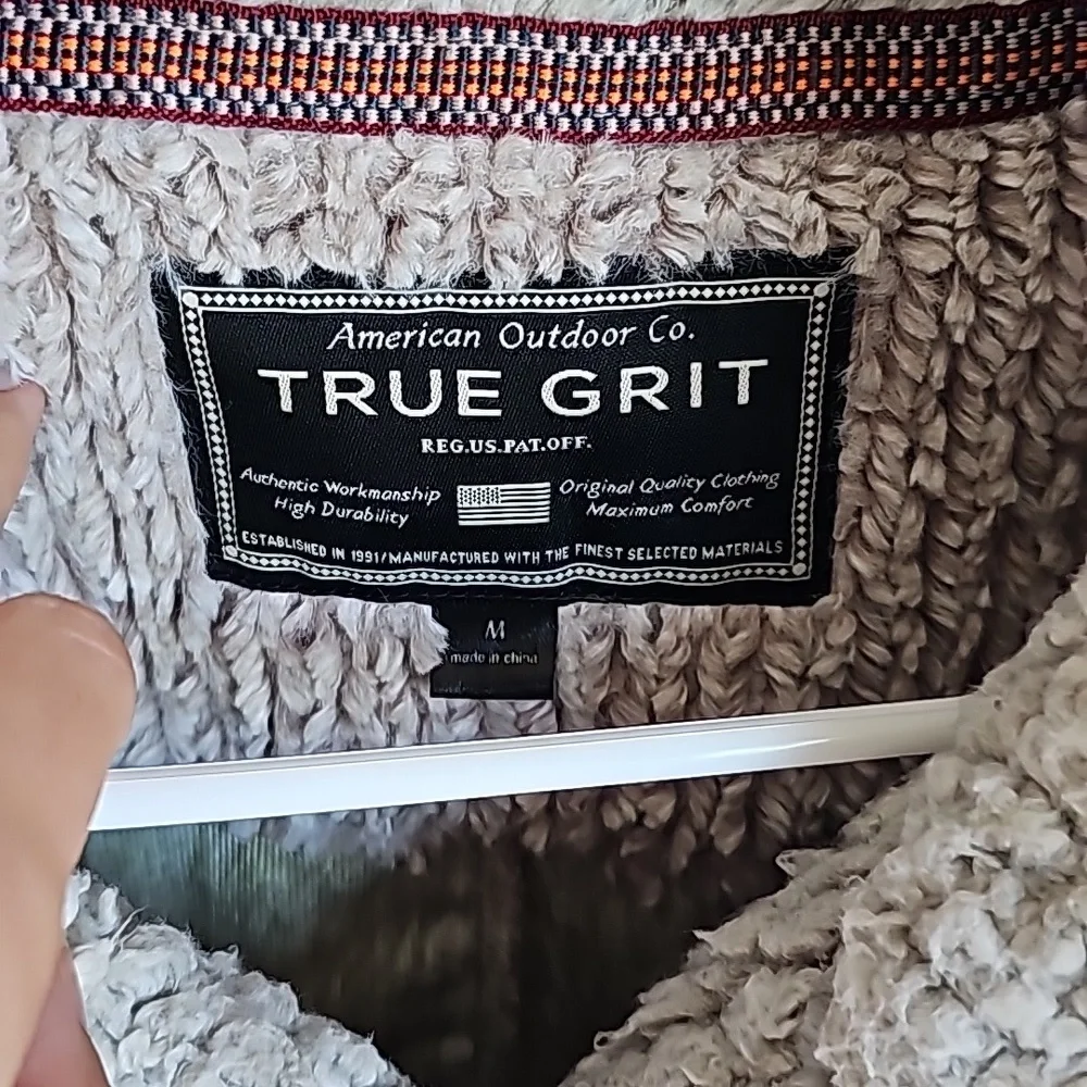 True Grit Frosty Cord Pile 1/4 Zip Pullover in Men's Size Medium EUC - Picture 3 of 5